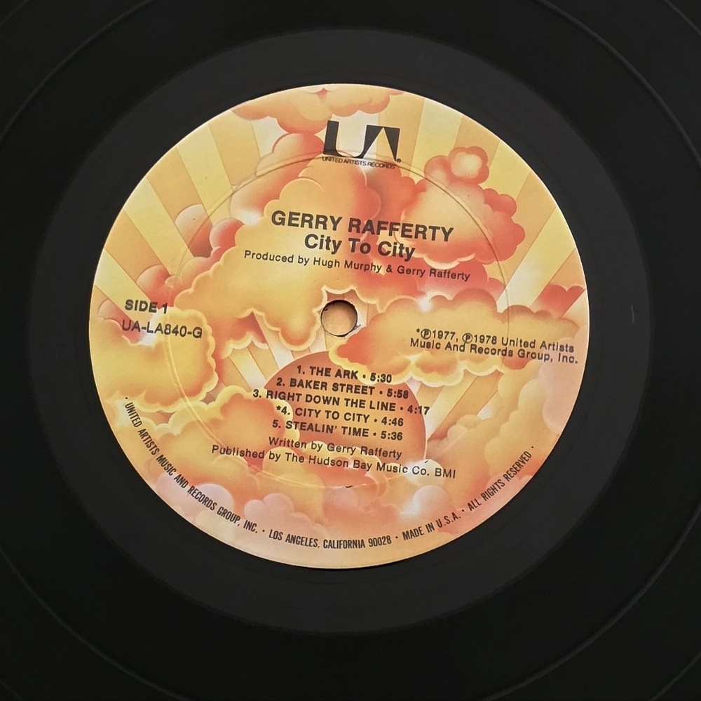 Gerry Rafferty City To City 1978 United Artists UA-LA840-G Rock Vinyl LP Vintage - Picture 4 of 15